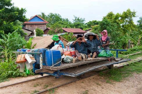 Le train de Bambou de la région de Battambang