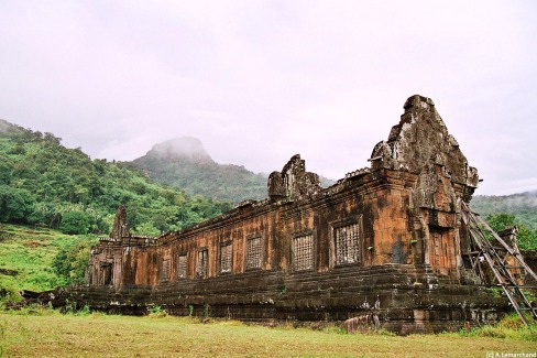 Vestiges du temple de Vat Phou dans la région de Champassak