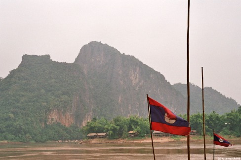 Rivages du Mékong dans la région de Luang Prabang