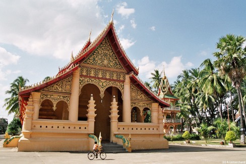 Le temple de Vat Ong Teu Mahawihan à Vientiane