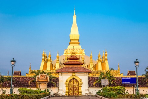 Le temple de Vat That Luang à Vientiane