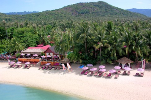 Plage-de-l-hotel-Zazen-a-Koh-Samui