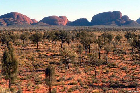 Traversée du parc national Uluru/Kata Tjuta en train en Australie