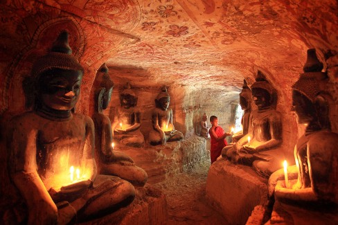 Les grottes de Hpo Win dans la région de Monywa