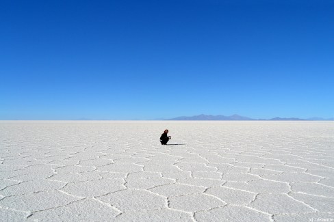 Le désert de sel éclatant d'Uyuni