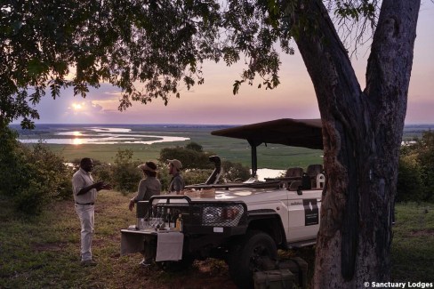 Pause apéritive en fin de journée à Chobe