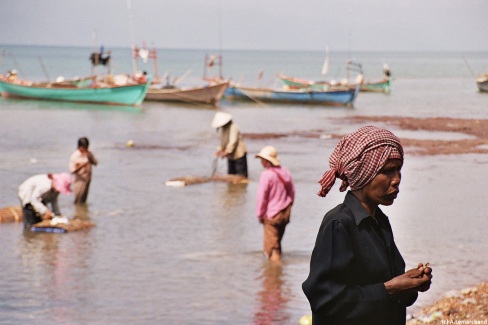 Le marché aux crabes de Kep