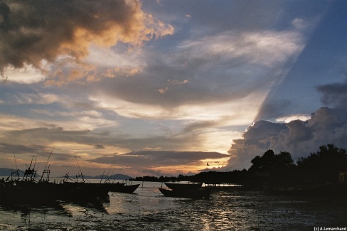 Couché du soleil sur la province de Kampot