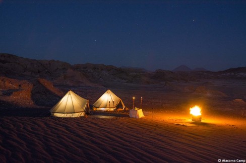 Campement de luxe dans le désert d'Atacama