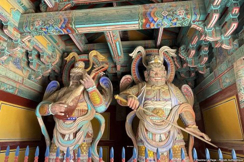 Détail du temple Bulguksa à Gyeongju, Corée du Sud