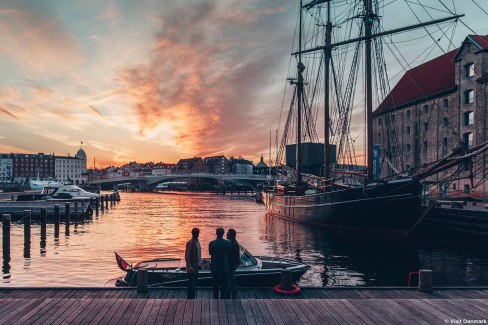 Coucher de soleil sur Copenhague