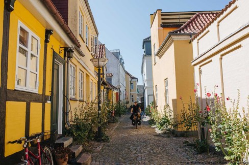 Ruelles colorées à Fåborg, Jutland, Danemark