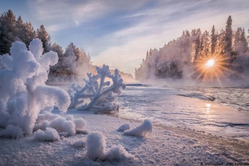 Paysage hivernal de la Finlande