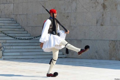 Relève de la garde place Syntagma à Athènes