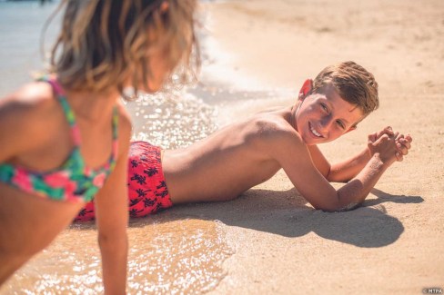 Jeux de plage à l'île Maurice