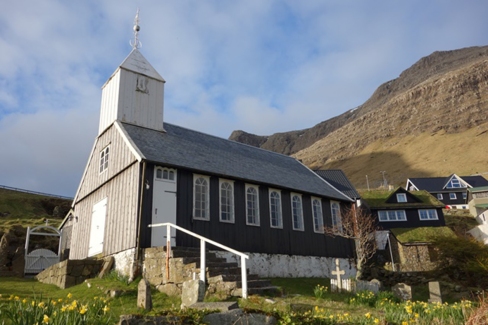 Eglise en bois de Kirkjuboer au sud des îles Féroé