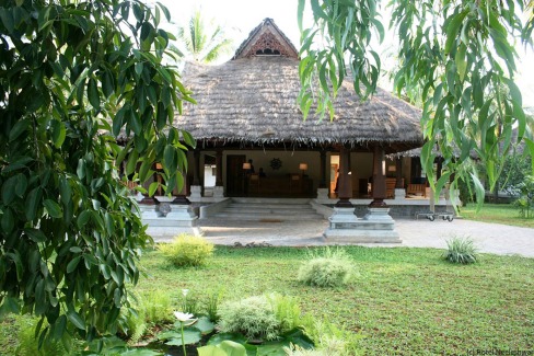 Hôtel à l'architecture traditionnelle du Kerala