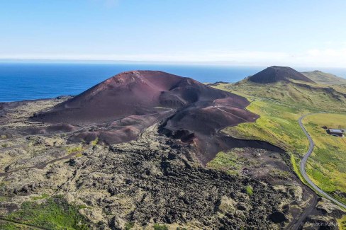 Eldfell et Helgafell, 2 volcans des îles Vestmann