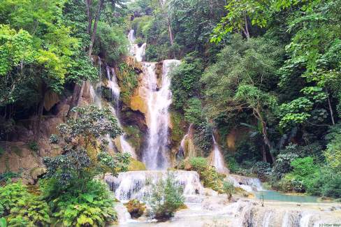 Chutes d'eau de Kuang sy dans la région de Luang Prabang