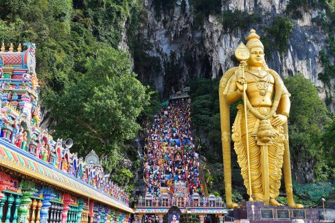 Grotte de Batu à Thaipusam en Malaisie