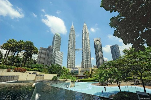 Vue sur les Tours jumelles Petronas à Kuala Lumpur