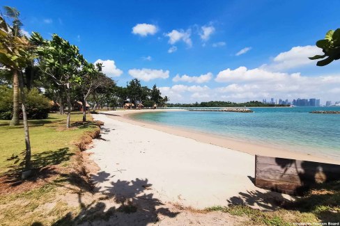 Plage sur l'île de Kusu, non loin de Singapour