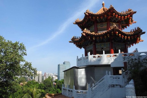 Panorama urbain depuis le temple de Thean Hou