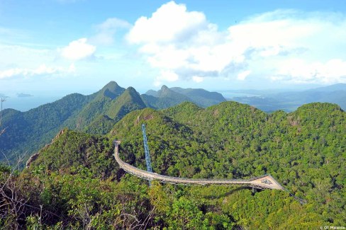 Pont aérien dans la cime des arbres à Langkawi