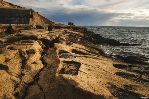 Front de mer à Sliema sur la côte est de l'île de Malte