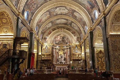 intérieur de la cathédrale St Jean de la Valette