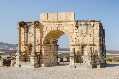 Vestiges romains de Volubilis au Maroc