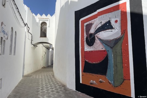Street-art à Assilah, dans le nord du Maroc