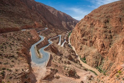 Maroc - routes sinueuses des Gorges du Dades