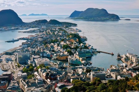 Ålesund, vue depuis Byrampen