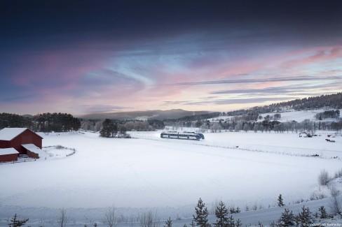 Voyager en train en Norvège en hiver