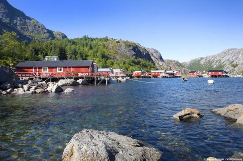 Rorbu dans le village de Nusfjord - Lofoten - Norvège