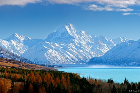 Les neiges éternels des montagnes néo-zélandaise