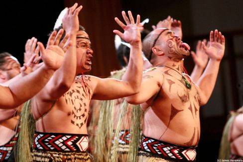 Un haka mahori, danse traditionnelle