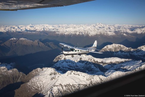 Survol des "Alpes du Sud" en Nouvelle Zélande