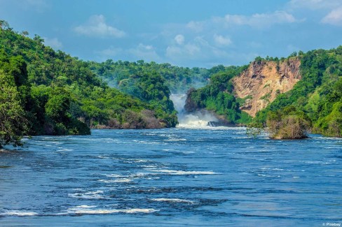 Les chutes Murchison dans le parc national de Murchison Falls en Ouganda
