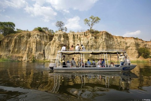 Balade en bateau sur le Nil Victoria dans le parc national de Murchison Falls en Ouganda