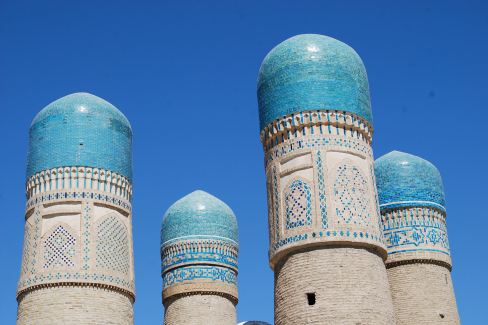 Tchor-Minor un ensemble remarquable de quatre minarets a l exterieur de la ville de Boukhara