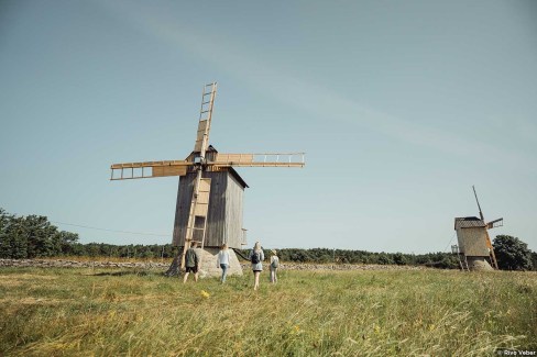 Moulin traditionnel dans la campagne estonienne