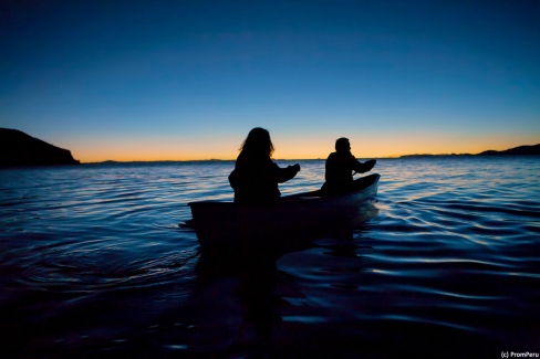 Kayak sur le lac Titicaca