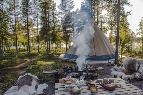 Camp en pleine nature en Laponie suédoise