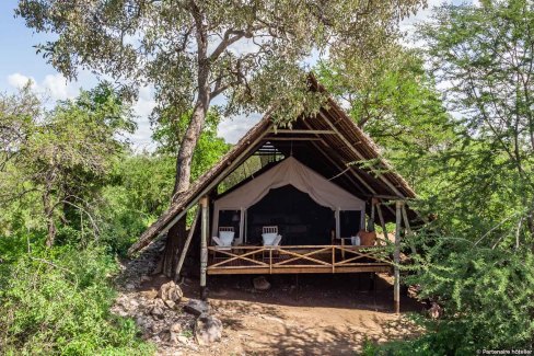 Camp de toile de luxe dans le parc national de Ruaha