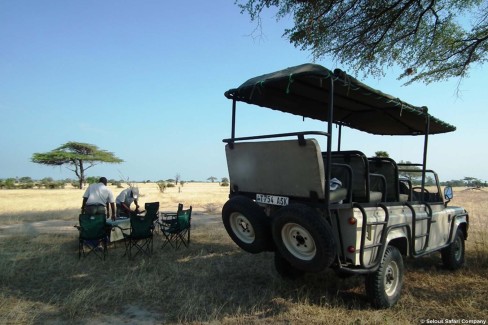 Apéritif de brousse dans le parc national de Nyerere