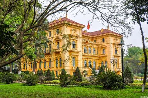 Architecture coloniale du palais présidentiel de Hanoï