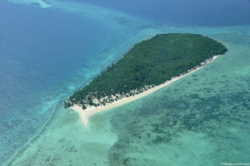 Vue aérienne de Chumbe Island à Zanzibar
